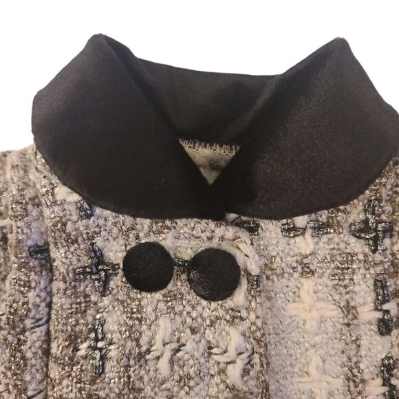 18" Doll Coat Double-Breasted Tweed Velvet American Girl & Our Generation Dolls - Picture 7 of 13